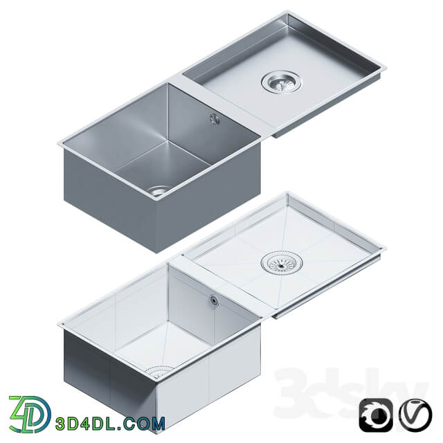 Stainless Steel Sinks by Dornbracht Set 01