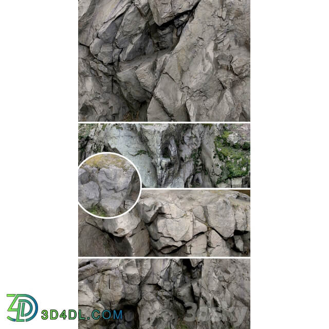 Rocks and cliff 3D Models