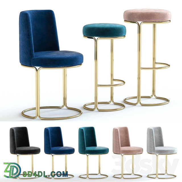 West Elm Cora Chairs 3D Models