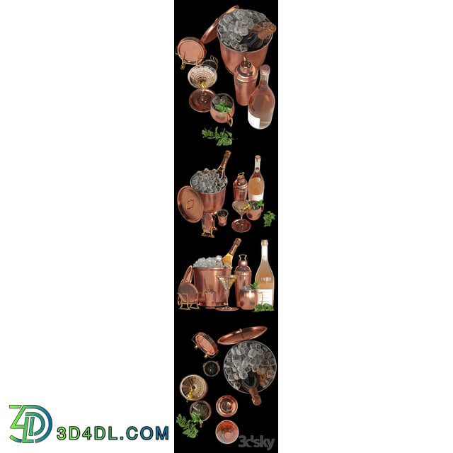 Potterybarn copper bar accessories