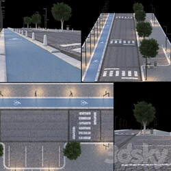 Paving and Sidewalk 4 3D Models 