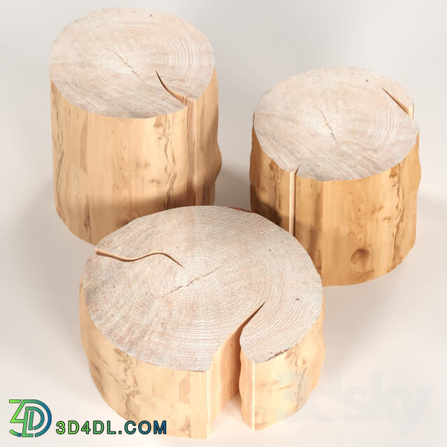 3 coffee table stump.