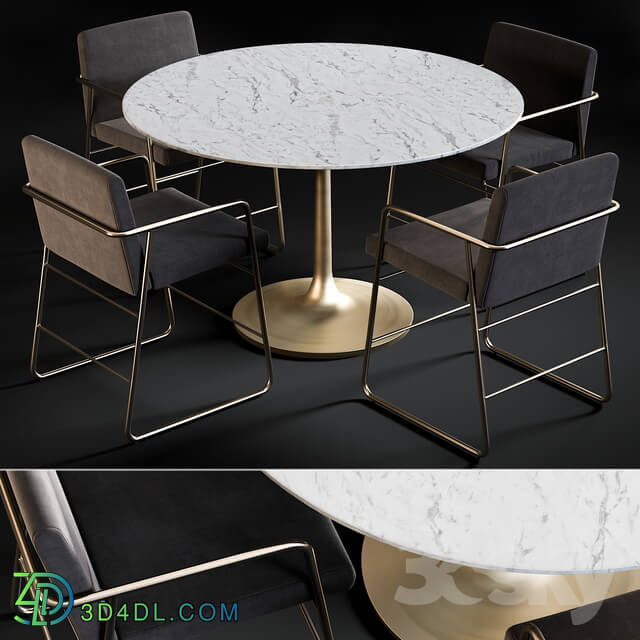 Table Chair Dining Table Nero Chair Rouka