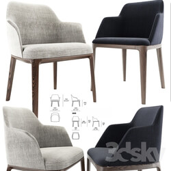 Poliform Sophia And Grace Arm Dining Chair 