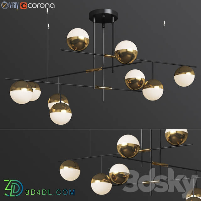 Technum Chandelier Lampatron Pendant light 3D Models