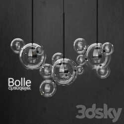 G C Bolle 14 Bubble CLEAR BLACK Pendant light 3D Models 