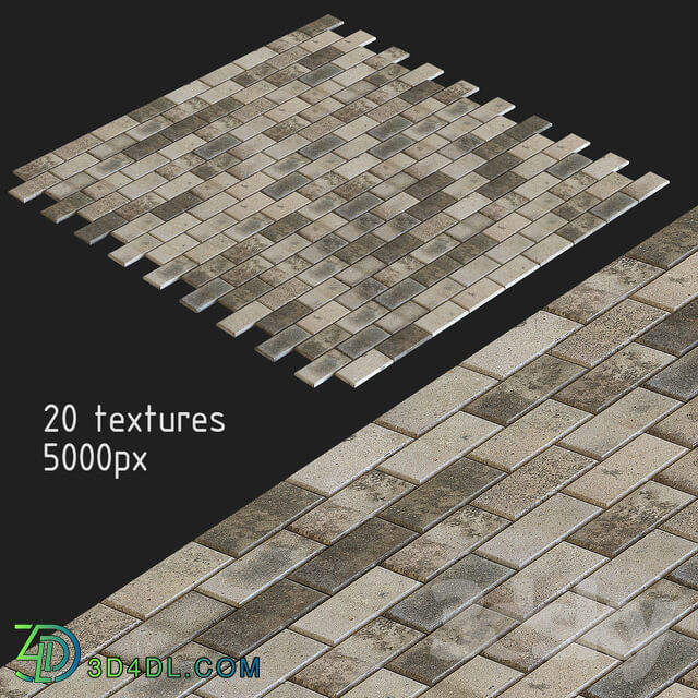 Paving slabs. 20 textures