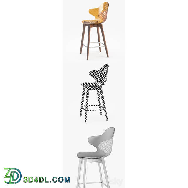 Calligaris saint tropez wood stool