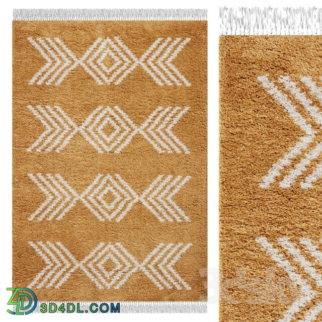 Carpet Think Rugs Boho 8886 Yellow