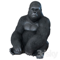 Deco Figurine Monkey Gorilla Side XL 