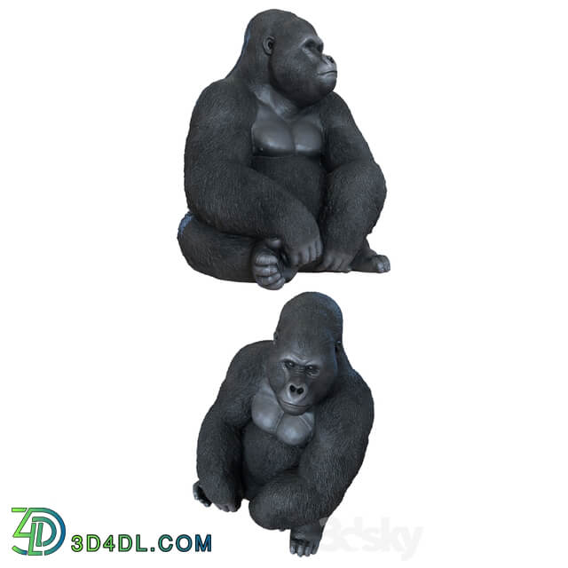 Deco Figurine Monkey Gorilla Side XL