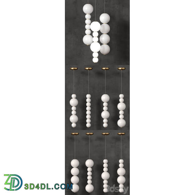 A set of lamps Formagenda PEARLS DOUBLE Pendant light 3D Models