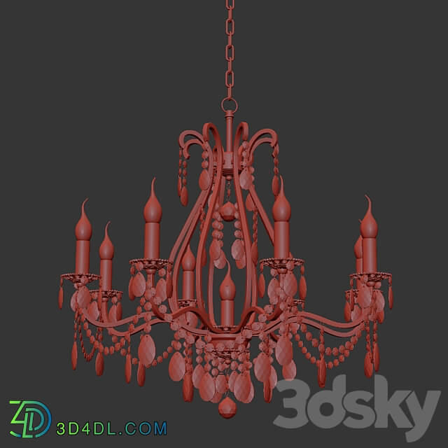 Chandelier Ercolano E 1.1.8.601 N Pendant light 3D Models