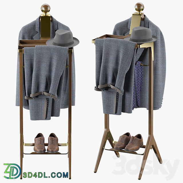 The Classical Valet Stand Clothes 3D Models