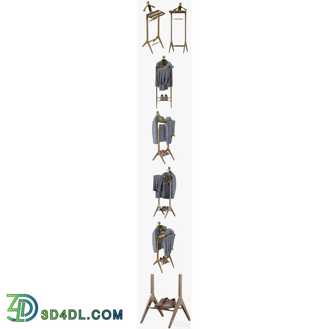 The Classical Valet Stand Clothes 3D Models