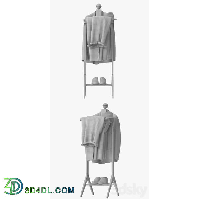 The Classical Valet Stand Clothes 3D Models