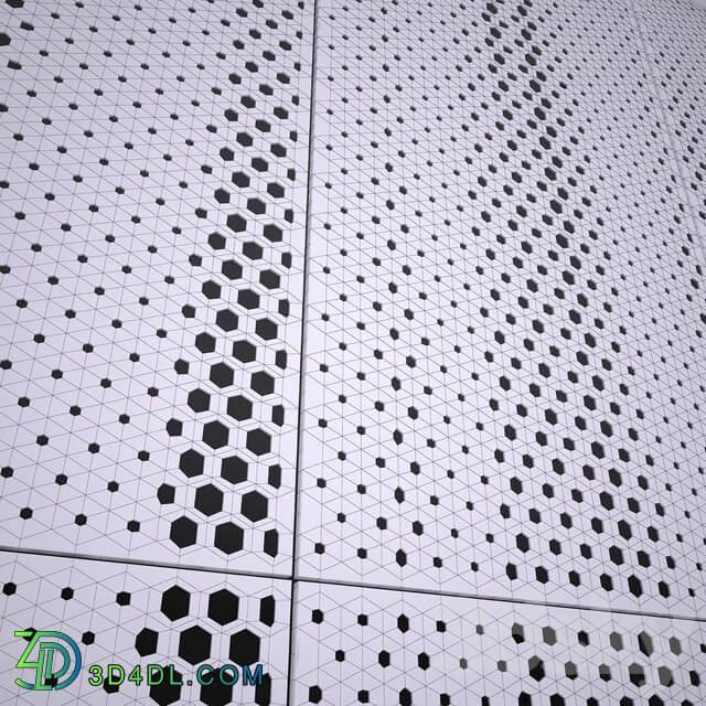 perforated metal panel N20 3D Models