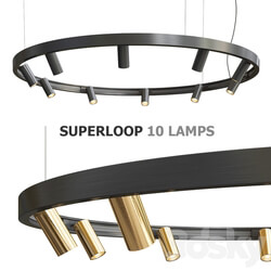 Superloop Spy Deltalight 10 lamps Pendant light 3D Models 