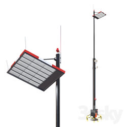 Lighting pole with EWO spotlights 