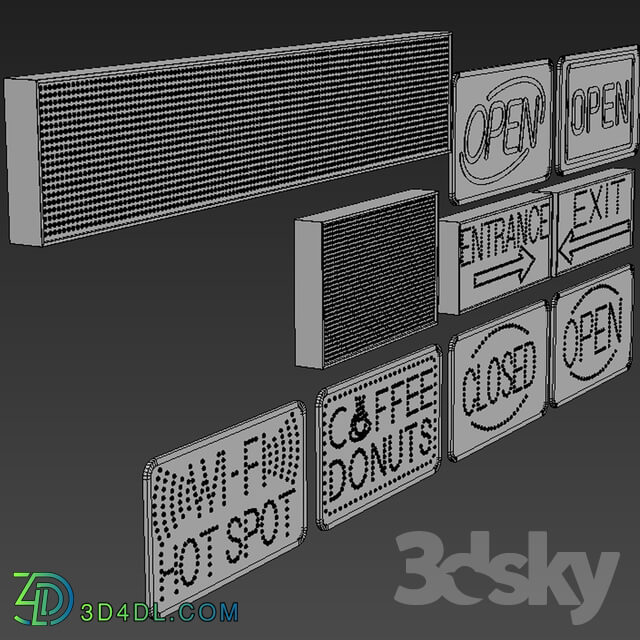 Miscellaneous LED display modules. Set 04