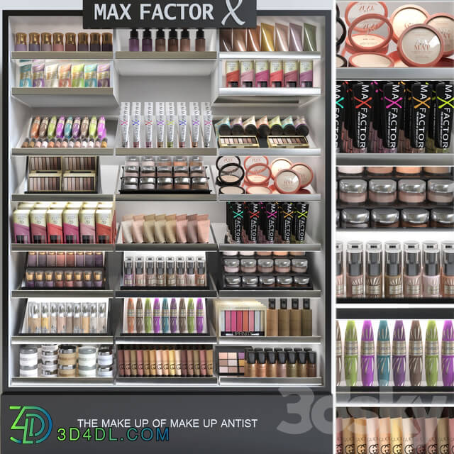 A set of professional cosmetics in a beauty salon or duty free 3 3D Models