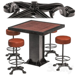 Table Chair Industrial Set Indian Hub Evoke and Andy Thornton LIONS 