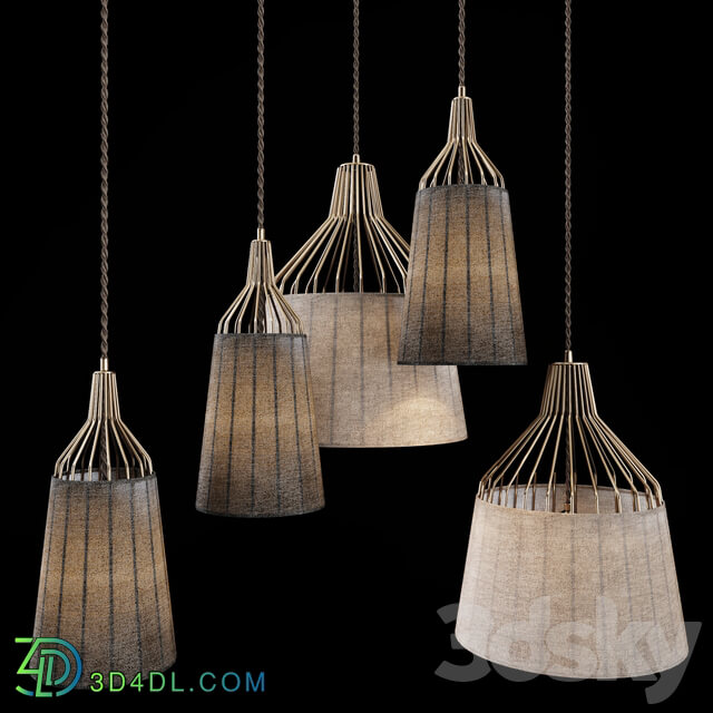 Designer lamp Redreta Pendant light 3D Models