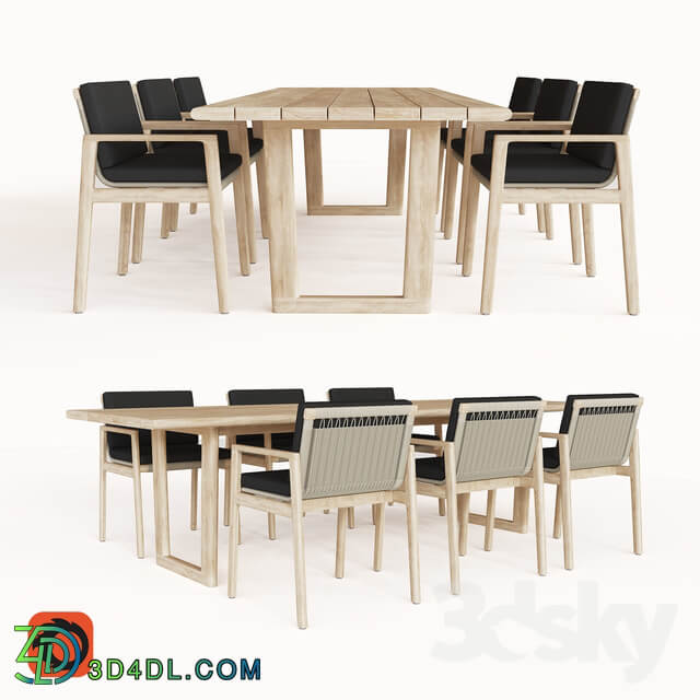 Table Chair MESA TEAK RECTANGULAR DINING TABLE