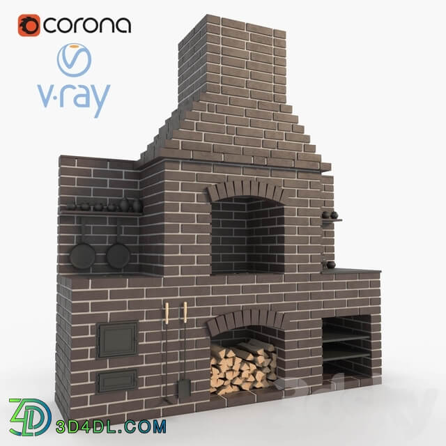 Brick oven 3D Models