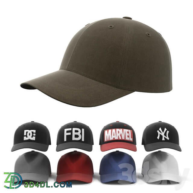 Baseball cap Clothes 3D Models