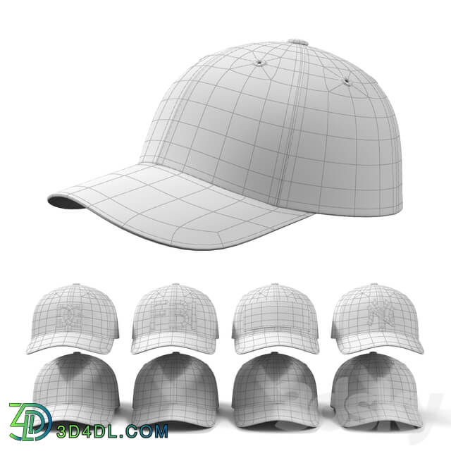 Baseball cap Clothes 3D Models