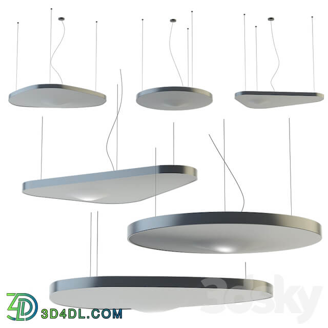 LED fabric pendant lamp PÉTALE By LUCEPLAN design Studio Odile Decq Pendant light 3D Models