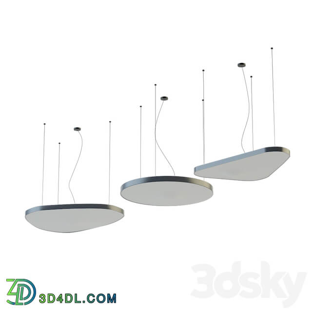 LED fabric pendant lamp PÉTALE By LUCEPLAN design Studio Odile Decq Pendant light 3D Models