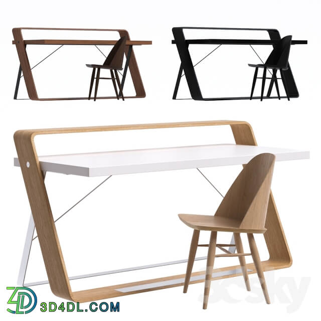 Table Chair Watts Desk and Synnes Dining Chair