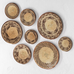 Other decorative objects Wicker African wall baskets. 