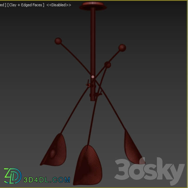 Chandelier Suspension Funambule Pendant light 3D Models