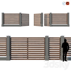 Wooden Fence V 3D Models 