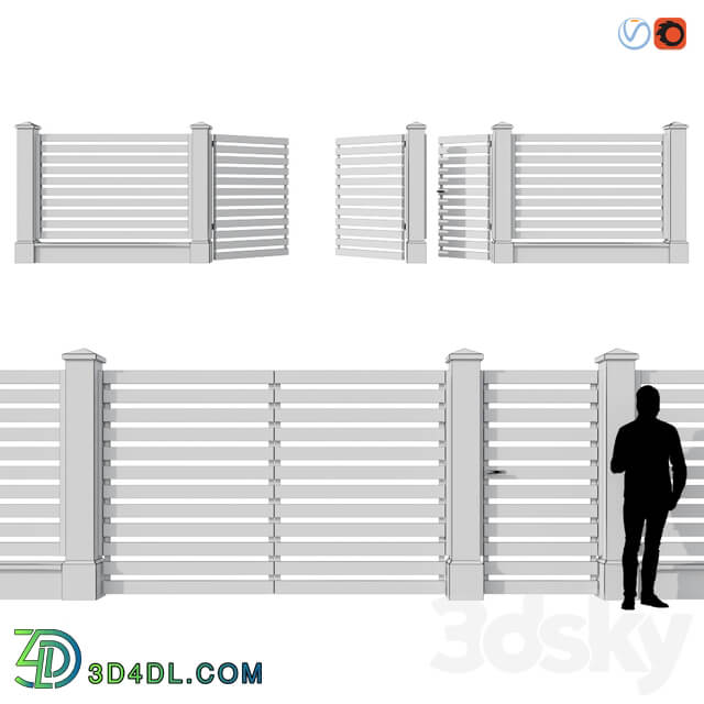 Wooden Fence V 3D Models