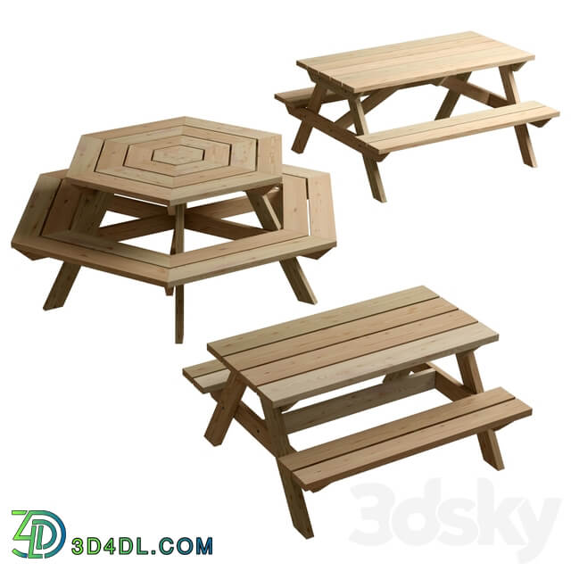 Garden benches Other 3D Models