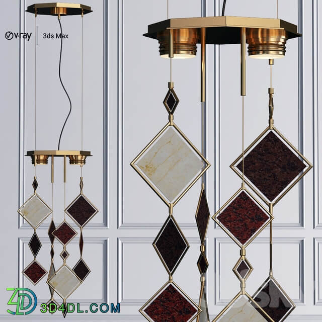 QUADRIE Pendant Pendant light 3D Models