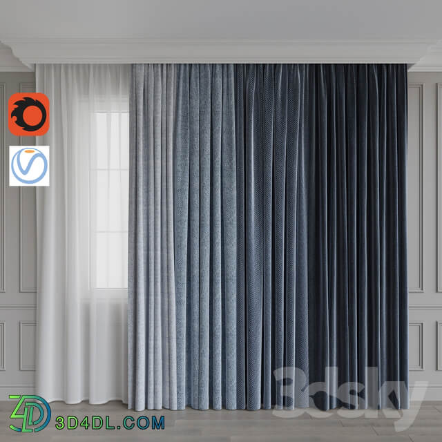 A set of curtains 8. Blue gamma