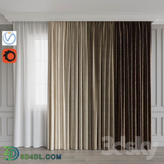 A set of curtains 10. Beige gamma