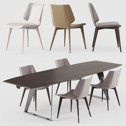 Table Chair ECHOES DINING TABLE KASUKA CHAIR Roche Bobois 