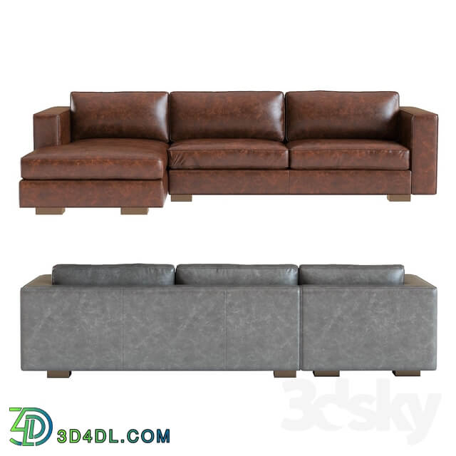 Restoration Hardware Maddox Leather Sectional