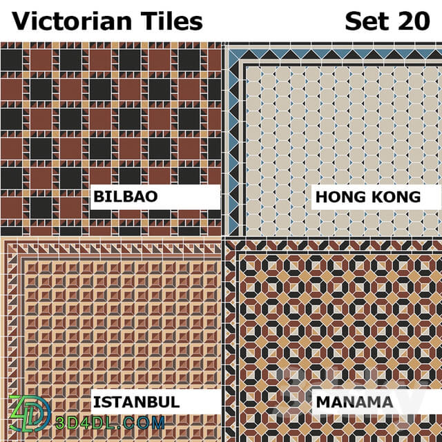 Topcer Victorian Tiles Set 20