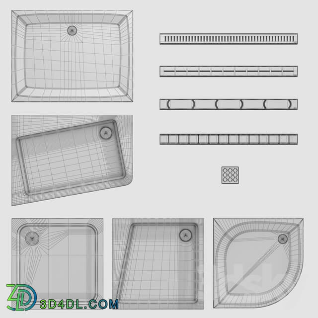 Bathroom accessories Shower trays and channels Ravak set 41