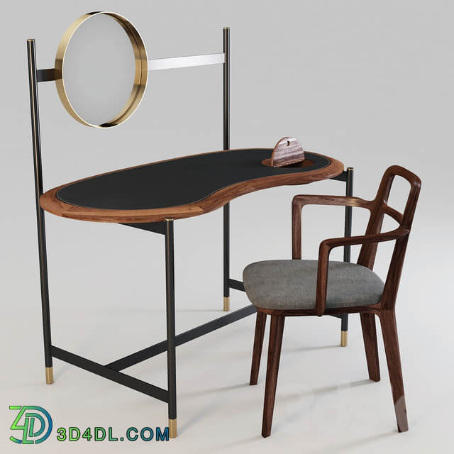 Porada Writing Desk Dressing Table Ninfea and Chair Rosita 3D Models