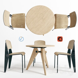 Table Chair Vitra Dinning Table 