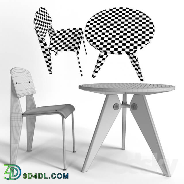 Table Chair Vitra Dinning Table