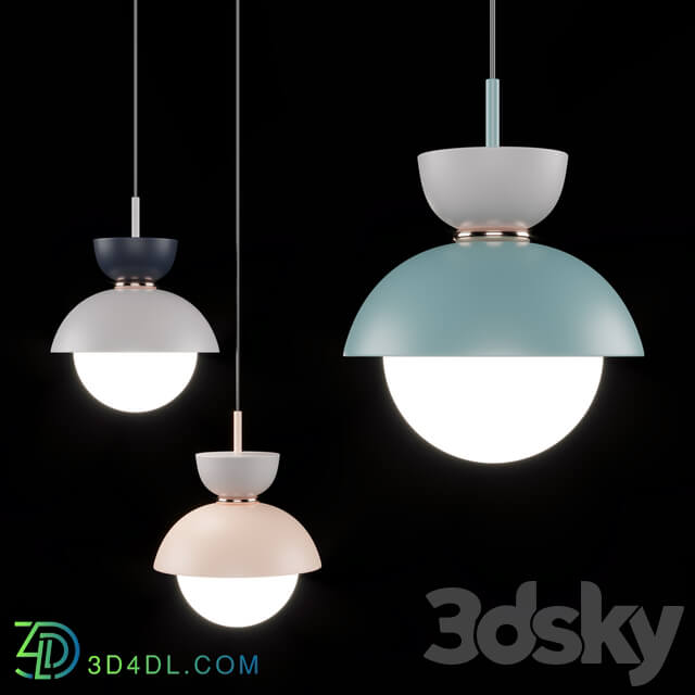 Anzazo pompon Pendant light 3D Models